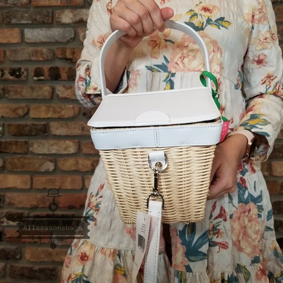 Kate Spade Picnic In Park Basket Strawberry BAG novelty handbag CROSSBODY STRAP - Picture 5 of 13